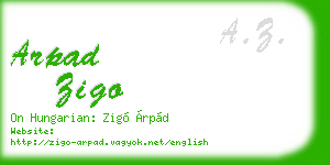 arpad zigo business card