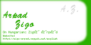 arpad zigo business card